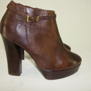 LIEBESKIND WOMENS BROWN LEATHER ANKLE BOOTS SIZE 38 / US 7.5 C122